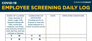 Employee Screening Daily Log