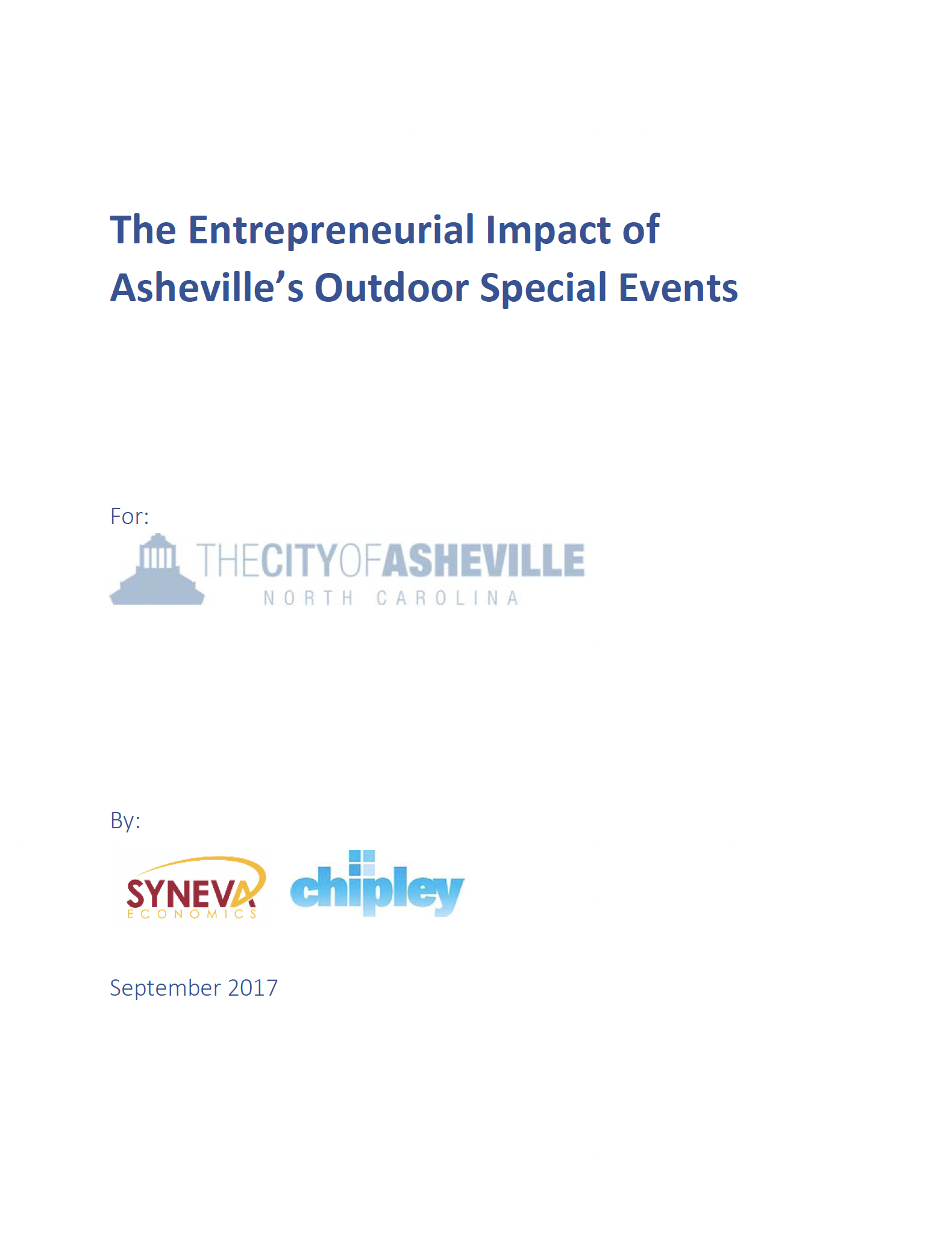 The Entrepreneurial Impact of<br />
Asheville’s Outdoor Special Events