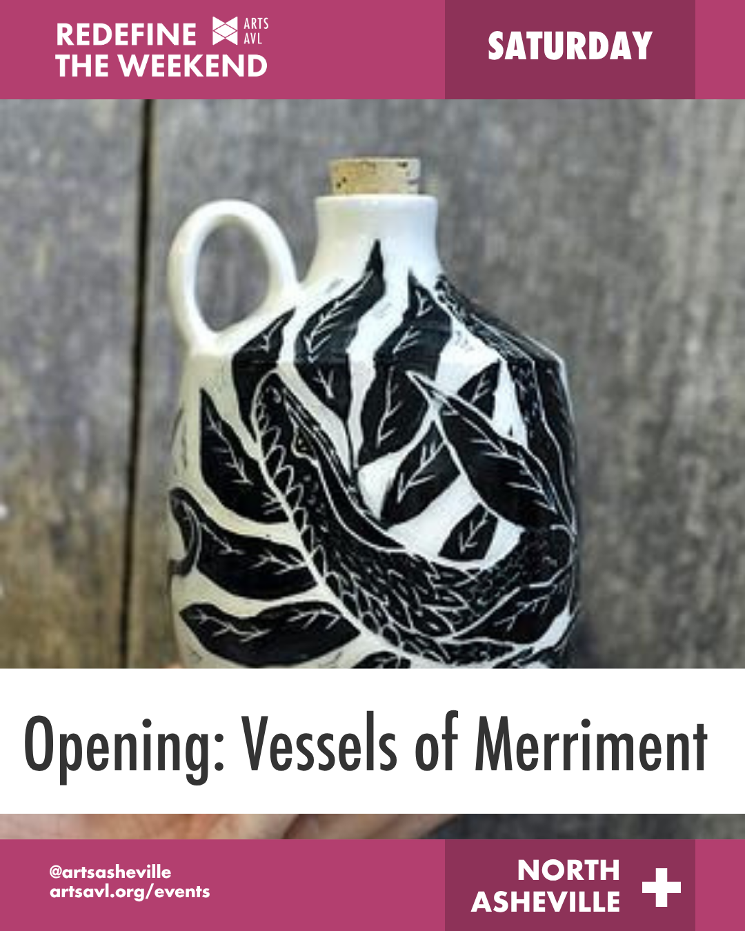 Image is of text on a blue background that says "heritage weekend folk arts center" and has silhouettes of quilts, a log cabin, and people"